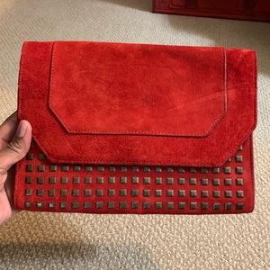 BCBGMAXAZRIA Suede clutch